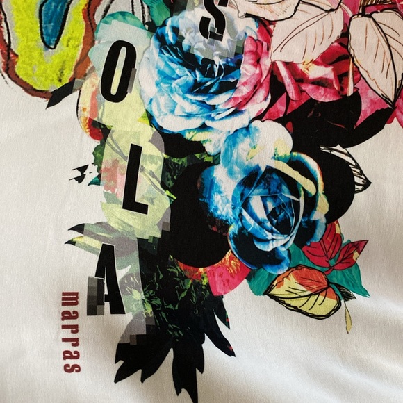 I’M Isola Marras Silk Cotton Combination Logo Print Top NeverUsed - Picture 16 of 16